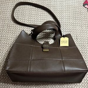 FRYE AND CO. Chocolate Brown Leather Shoulder Bag